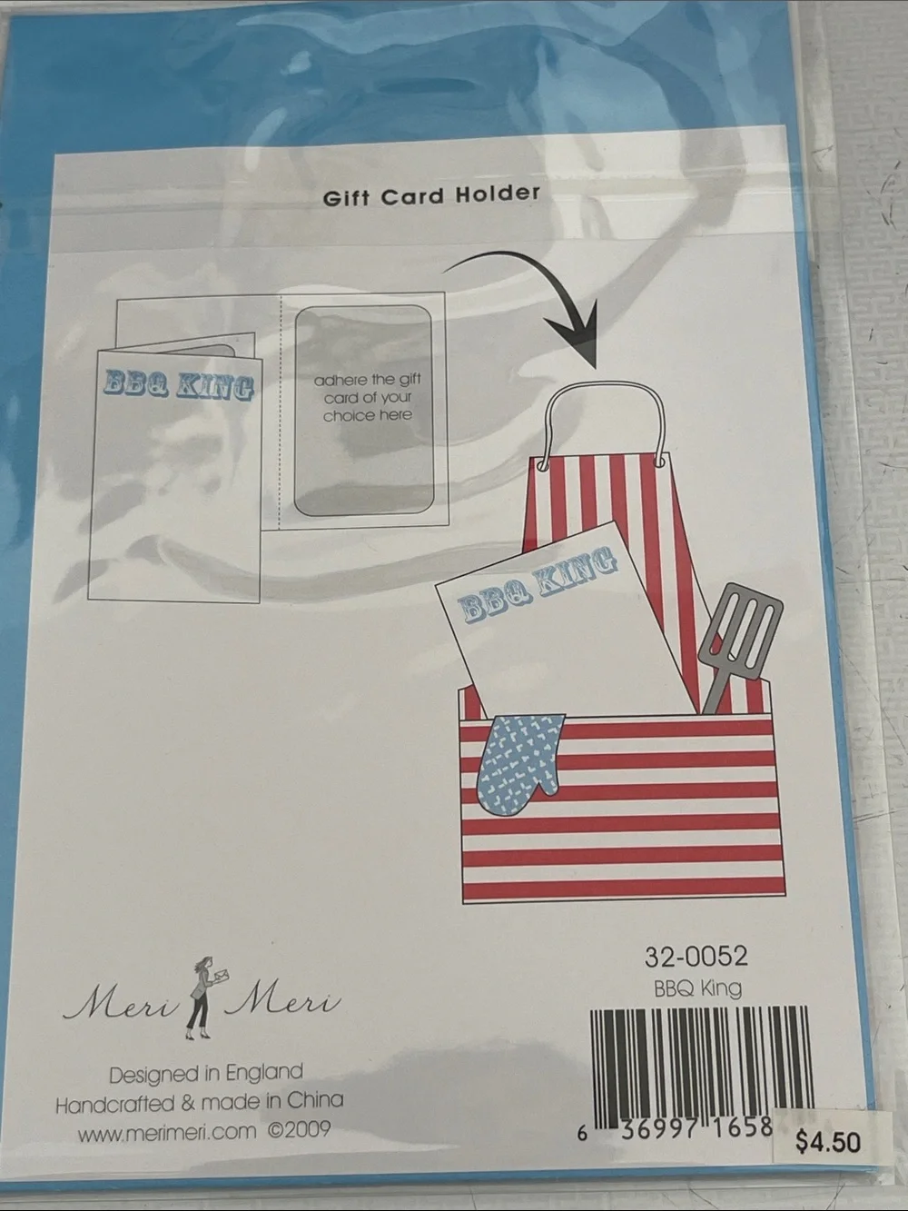 18 Cute designed invitations card holders BBQ King with envelope, Mailable.